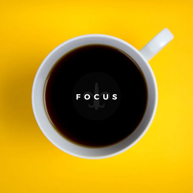 Focus - a cup of coffee